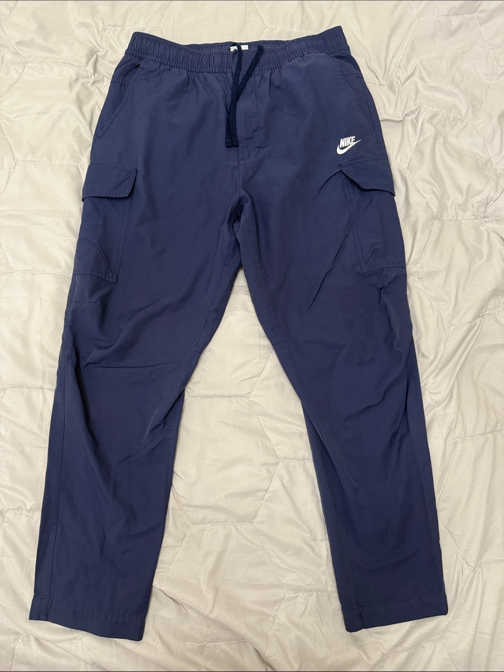 Nike Men’s Dark Blue Cargo Pants with Elastic Waist